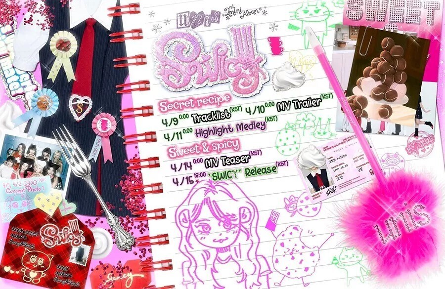 UNIS [SWICY] 2nd Mini Album KEYRING 8 Ver SET/8QR Card+8 Card+8 ...