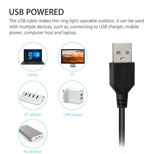 LED Ring Light Lamp Selfie Camera Phone Studio Tripod Stand Photo Video Dimmable - Picture 7 of 21
