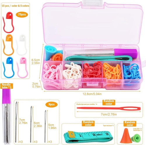 180 Stck. Häkelmarker, Stichmarker zum Häkeln, Häkeln Zubehör Kit - Bild 3 von 4