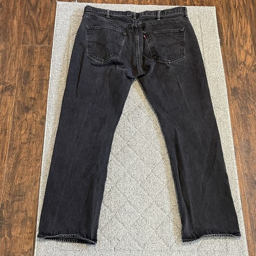 Jeans Levis 501 Para Hombre 40x32 (31) Negro Botón Mosca Pierna Recta Denim Clásico - Imagen 8 de 10