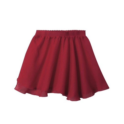 Girls Pull-On Wrap Skirts Classic Chiffon Ballet Dance Mini Skirt with Tie Waist - Picture 50 of 146