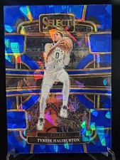 TYRESE HALIBURTON 2023-24 Panini Select - Concourse Blue Cracked Ice Prizm #29 