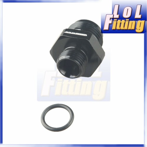 NEW -8AN 8AN Male Flare To -6AN AN6 Straight Cut O-Ring Fitting Aluminum Black - Picture 5 of 6