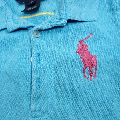 Polo Ralph Lauren Kid Shirt Size 5 Blue Yellow Solid Big Pony Cotton #3 Sports - Picture 7 of 15