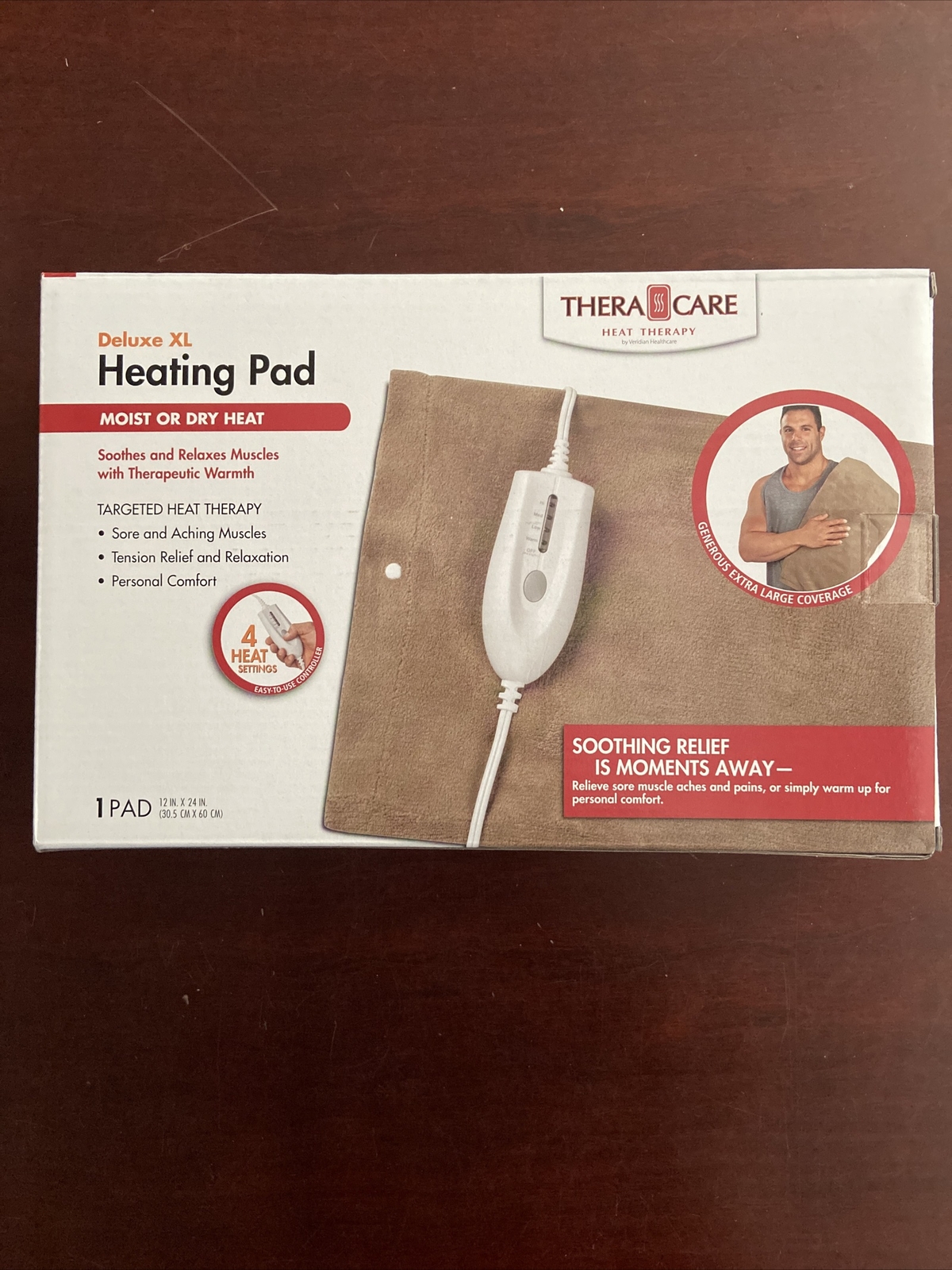 TheraCare Heat Therapy Deluxe XL Heating Pad Moist Or Dry Heat