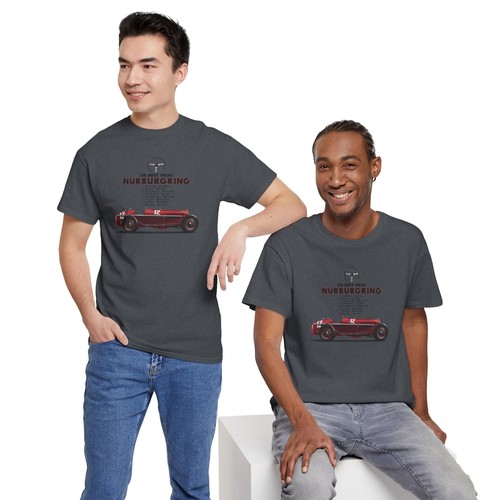 Tazio Nuvolari Nürburgring T-Shirt 1935 Nordschleife Racing Tee Alfa Fans Gift - Picture 72 of 73