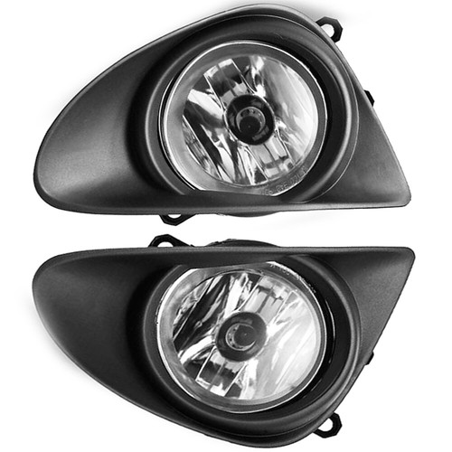 For Toyota Yaris 2012-2014 Clear Lens Pair Fog Light Lamps w/Bulbs Wiring+Switch - Picture 8 of 14