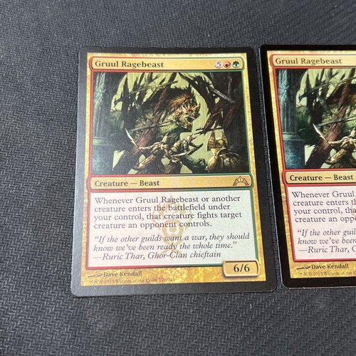 Gruul Ragebeast Magic The Gathering Mtg Rare Gatecrash Card 2 - Picture 2 of 6