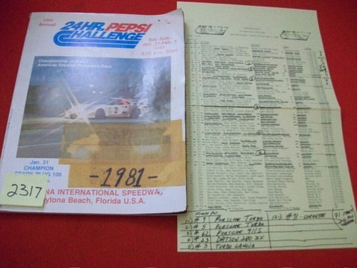 1981 19TH ANNUAL 24 HR PEPSI CHALLENGE OF DAYTONA - OFFICIAL SOUVENIR PROGRAM - Picture 9 of 9