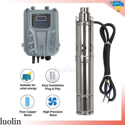 3" Solar Pump Submersible Pump Bore DC 24V 140W Deep Well Pump + MPPT Controller - Picture 9 of 14