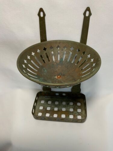 Vintage Wall Copper And Brass Mount Wall Soap And Sponge Holder Natural Patina - Picture 2 of 6