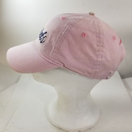 New England Patriots Women's Adjustable Strapback Pink Hat Cap NFL Distressed - Picture 2 of 9