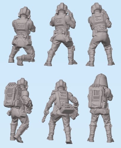 Star Wars Legion Miniatures - Imperial Tie Fighter Pilot Spec Ops Attack Squad - Foto 2 di 4