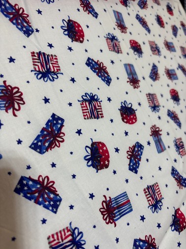 5 Fabric Remnants July 4 Patriotic USA Quilt Craft America Red White Blue 2.5 yd - Picture 12 of 15