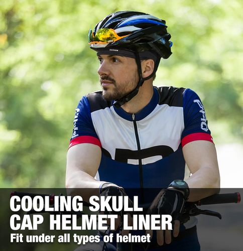 MELASA Cooling Skull Caps Helmet Liner, Lightweight Mesh under Helmet Cycling Mo - Picture 2 of 12