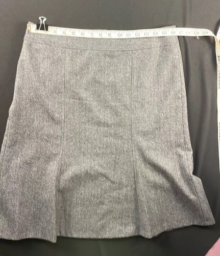 ANN TAYLOR LOFT Women Lightweight Soft Silk Wool A-Line Skirt Herringbone 10 - Picture 4 of 6