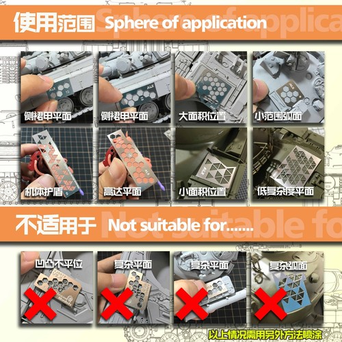 Alexen AFC Camouflage Stenciling Template Leakage Spray Model Tools 1/35 1/100 - Picture 6 of 33