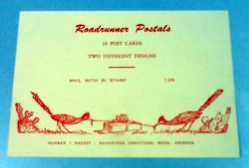 Juego de 16 postales Roadrunner Prospector Owl Cactus años 70 Sandstone Creations AZ - Imagen 7 de 7