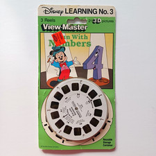 Vintage View Master Reels Disney Fun With Numbers Learning No 3 Mickey