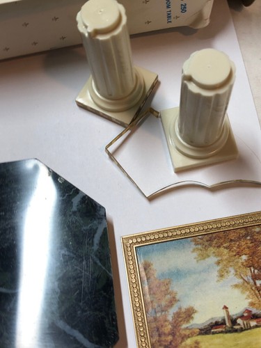 1:12 Vintage Petite Princess Fantasy Miniature Furniture Marble Table W/ Box #S - Picture 5 of 12