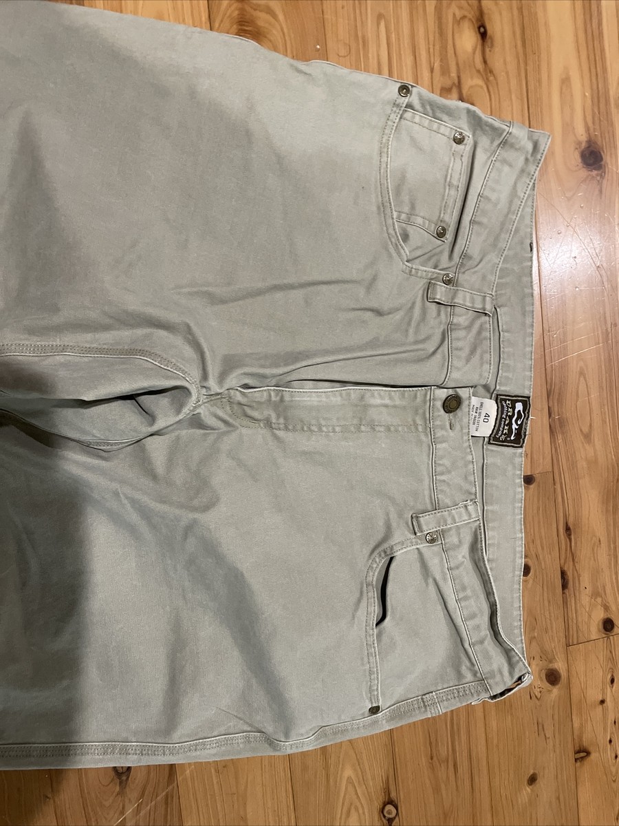 DRAKE Cotton Canvas Khaki 5 Pocket Pants Jeans Mens 40 X 31 Double Knee Khaki