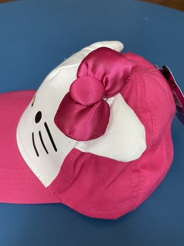 Sanrio Hello Kitty Pink Baseball Cap Hat Adjustable Strapback Girls Kids New - Picture 4 of 8