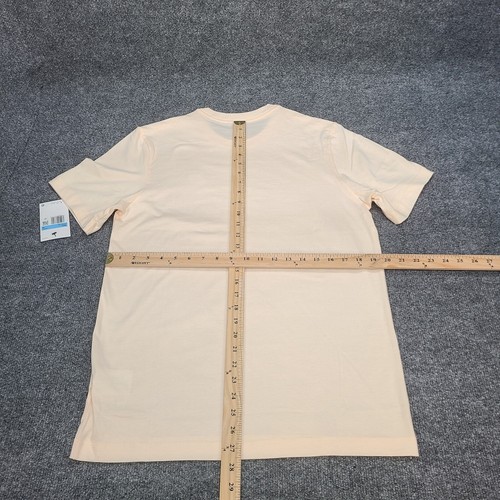 Nike Shirt Mens Medium Peach Pink White Spell Out Embroidered Cotton New Tee 22 - Picture 7 of 10