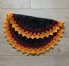 Handmade Sunflower Crochet Rug Round Knitted Carpet 57cm 22.4" Nursery Room Deco