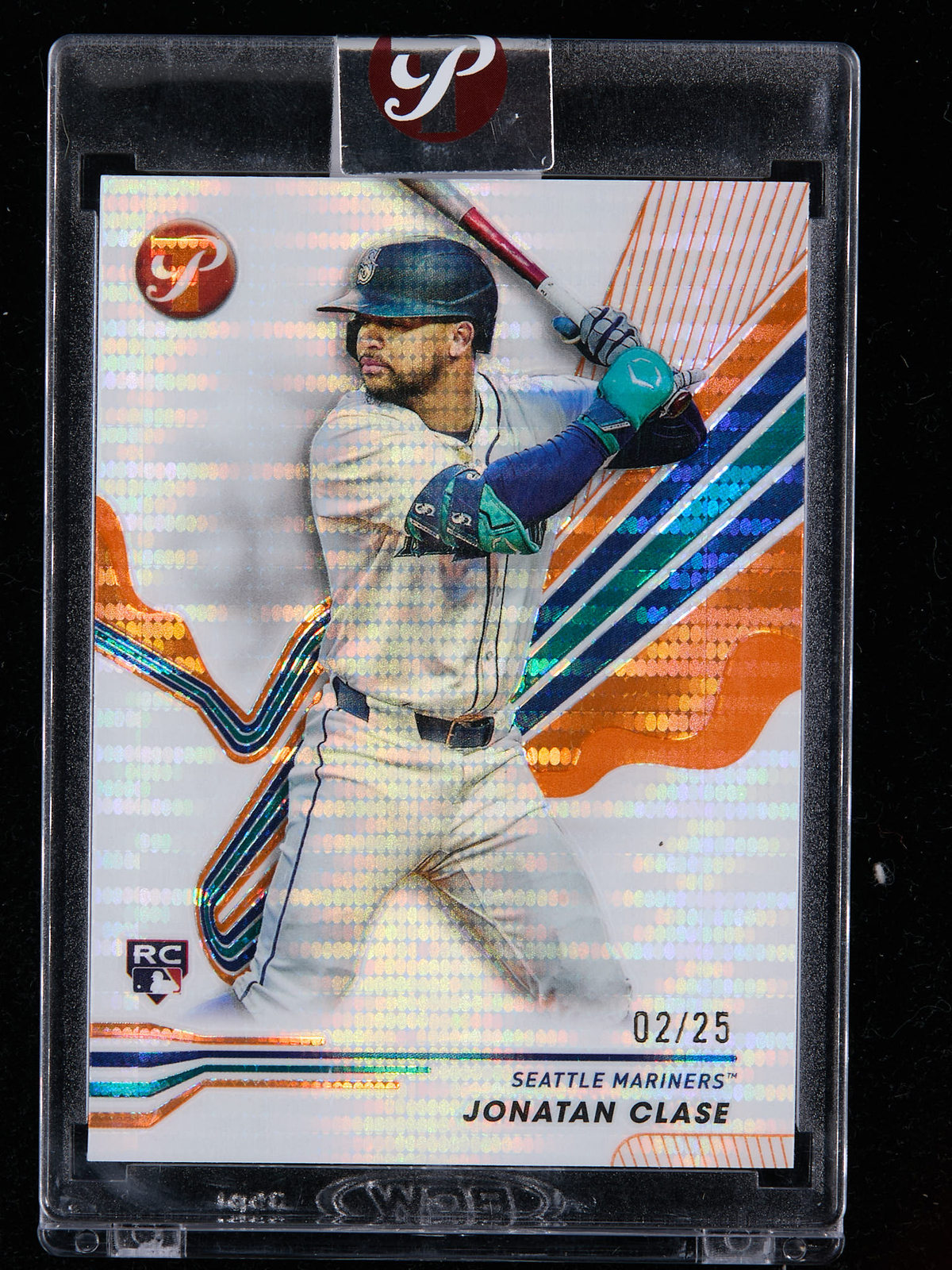 2024 Topps Pristine Baseball Jonatan Clase RC Orange Pulsar Refractor 02/25[bmj5
