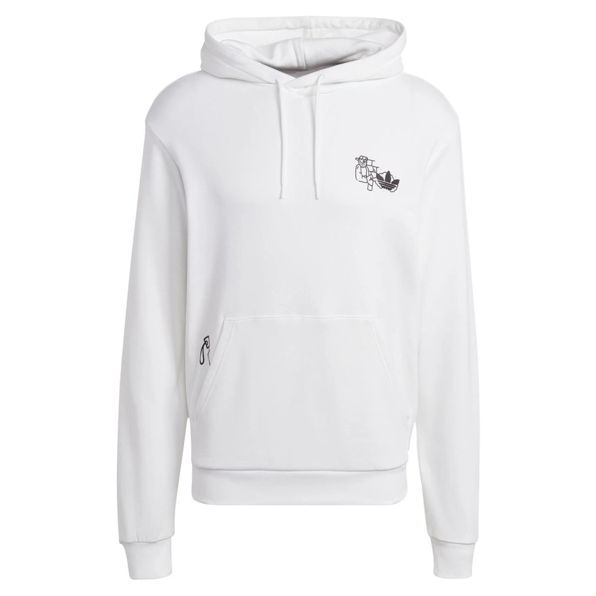 Veste Hoodie Vintage Adidas Blanc/orange - Taille S - Hollande - Deadstock (très Bon état)