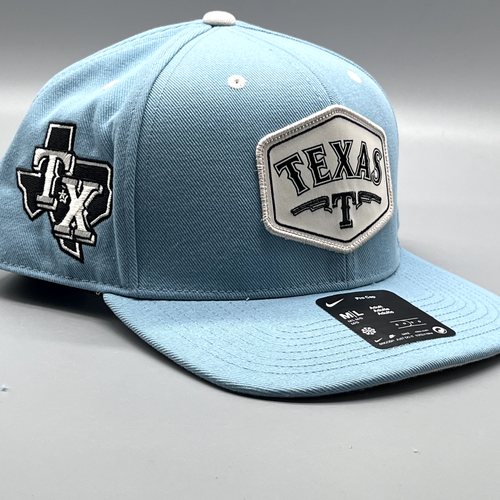 Nike MLB Texas Rangers Baseball Pro Cap Hat RARE Blue Light Blue Patch Men's M/L - Picture 6 of 6