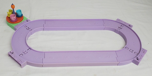 Polly Pocket Disney MAGIC KINGDOM château TEA CUP RIDE & 4 pièces violet train voie
