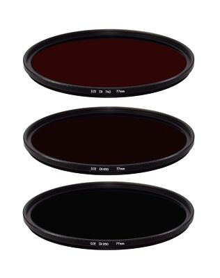 ICE Infrared 3 Filter Set 77mm IR 760 850 950 77 Optical Glass Slim