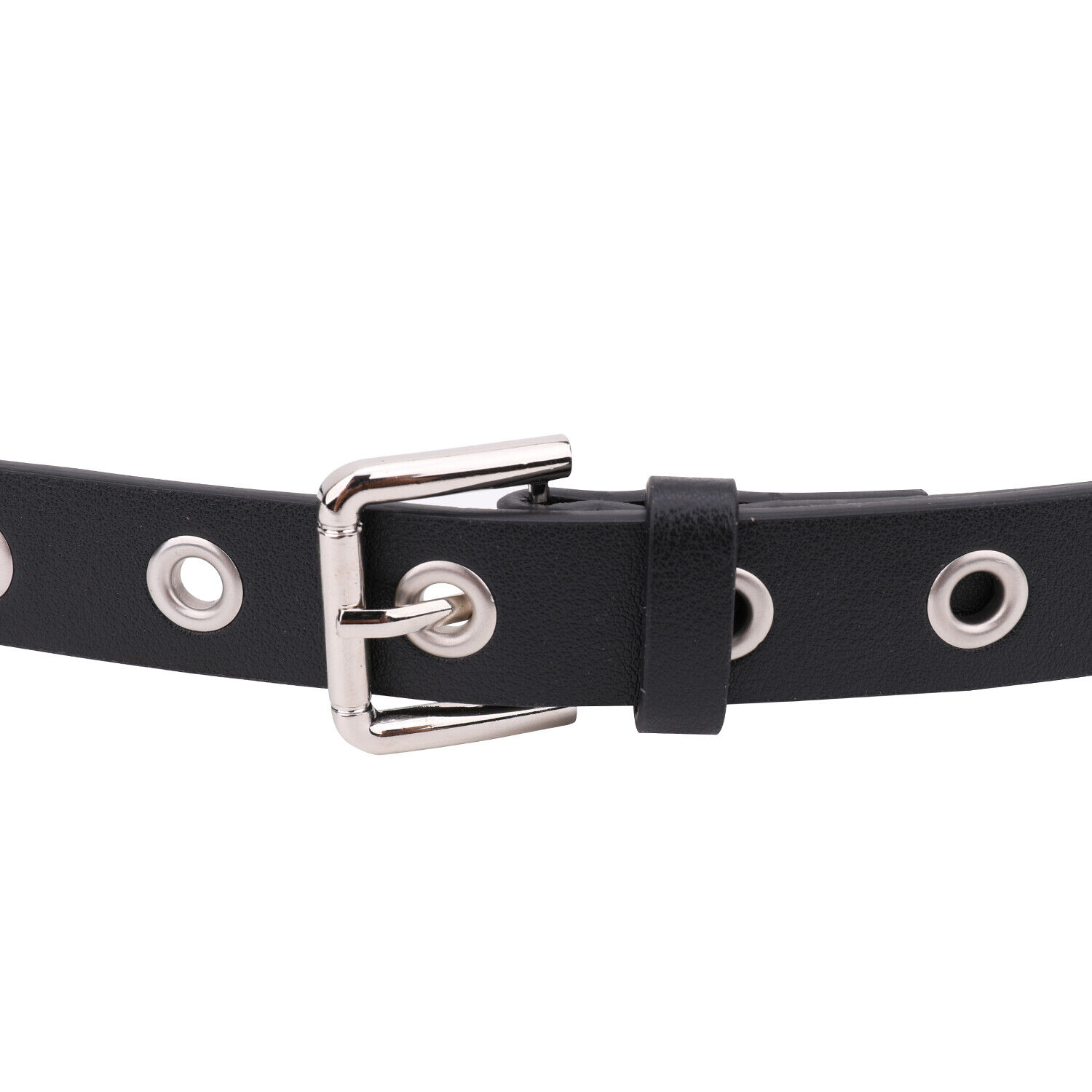 Eyelet Grommet Studded Waist Belt 25mm Wide PU Leather Waistband Alloy eyelet-grommet-studded-waist-belt-25mm-wide-pu-leather-waistband-alloy