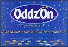 ODDZON - Original 1998 Trade AD / toy ADVERT _ Koosh Ball _ Vortex _ Kooshie