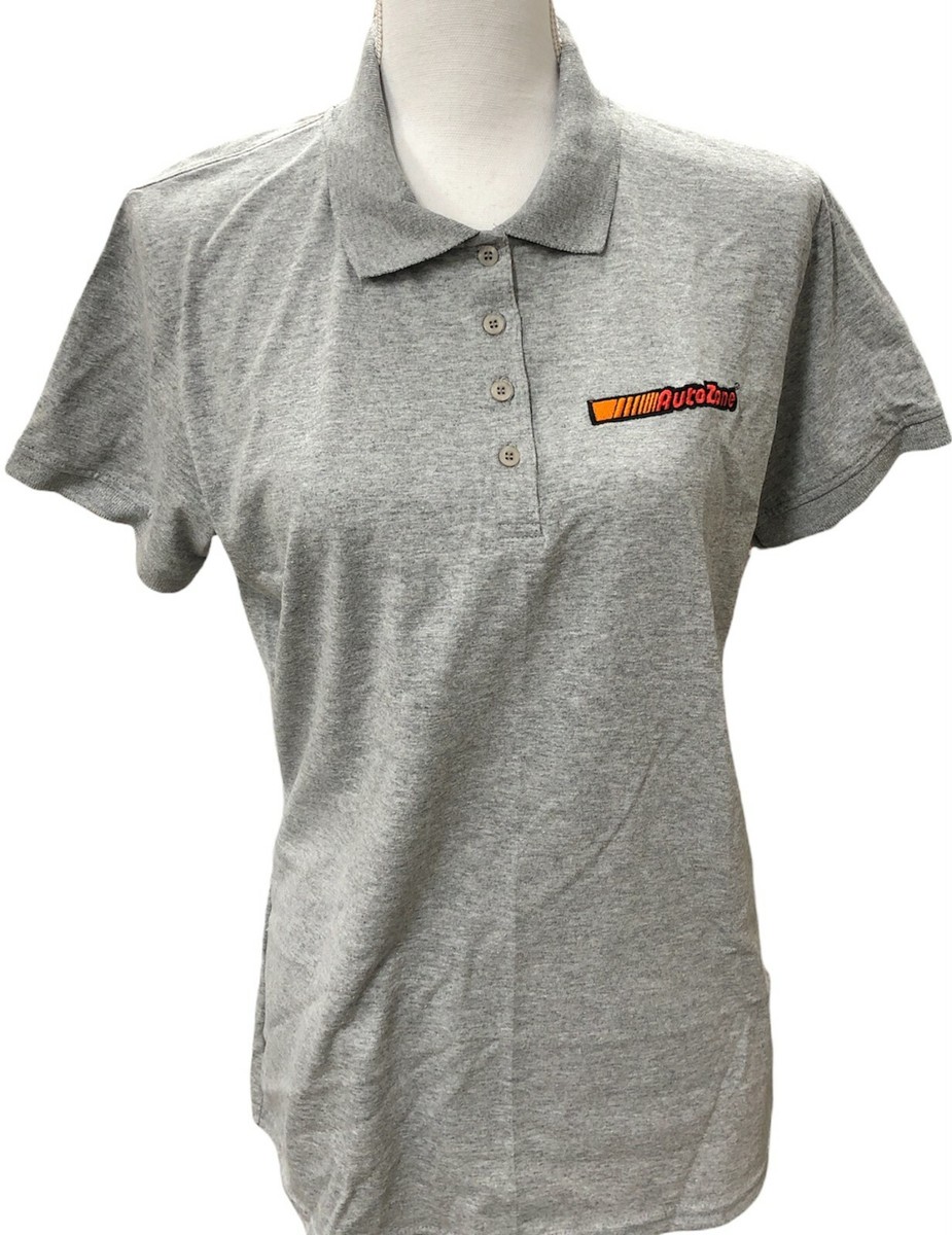 AutoZone Employee Polo Workshirt Grey Collar Women's Shirt