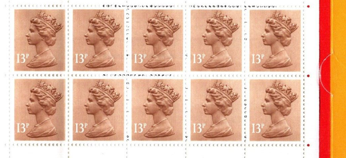 1987 GI1 Royal Mail 10 2nd Class 13p Stamp Booklet Harrison & Co MNH - Picture 4 of 5