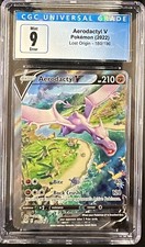 CGC 9 Aerodactyl V Alt Art Error Miscut Lost Origin 180/196