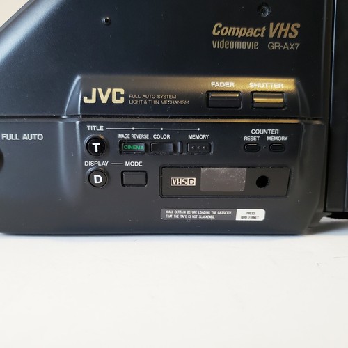 JVC GR-AX7 Compact VHS-C Video Movie Camera Camcorder with soft bag - Picture 3 of 8