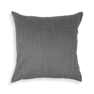 Modernes Kissen im Vichy-Stil schwarz-weiß gemustert für Schlafzimmer oder Sofa