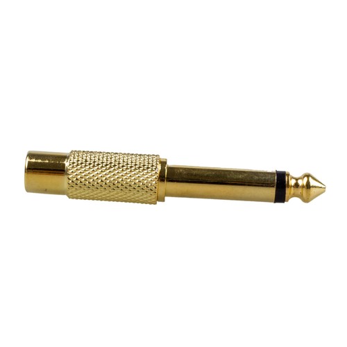 6.35mm 1/4" Mono Male Jack to RCA Female Plug Audio Adapter Cable Converter - Picture 3 of 4