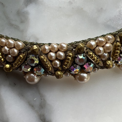 Rare Leni Kuborn-Grothe Kitzbuhel C 1950 Pearl full Choker Earrings Bracelet set - Picture 15 of 17