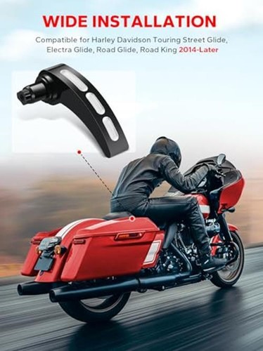 Amazicha Black Saddlebag Latch Kit Saddle Bag Lifters Compatible for Harley  - Picture 7 of 7