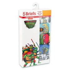 Teenage Mutant Ninja Turtles 5 Pack Boys Briefs Size 6 100% Cotton NEW
