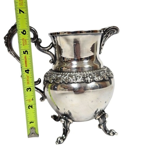 Antique Birmingham Company Silver on Copper Tea Set 6pc Ornate Grapevine Design - Picture 21 of 24