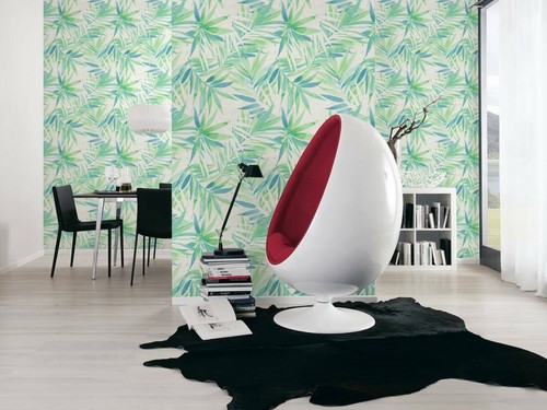 A.S. Papel pintado Création vellón diseño jungla 34125-1 azul verde turquesa papel pintado no tejido - Imagen 4 de 4