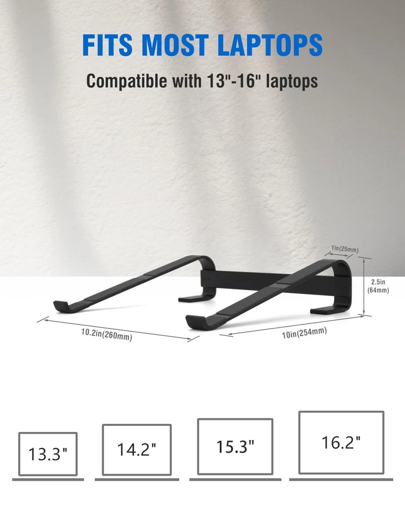 Laptop Stand for Desk Ergonomic Aluminum Laptop Riser Sturdy MacBook Stand Co...