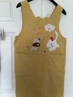 Vtg Chef Apron Handmade Embroidery with Dog and Cat/Flowers Collectible 