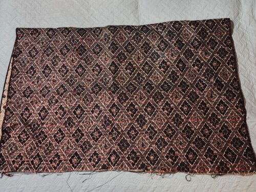 Vintage Hollywood Regency Gold Black Red Abstract Brocade Metallic 52" x 40.5" - Picture 6 of 13