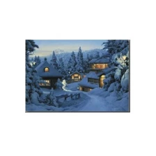 Snowy Evening Boxed Christmas Cards (Pack of 10) Holiday Greeting